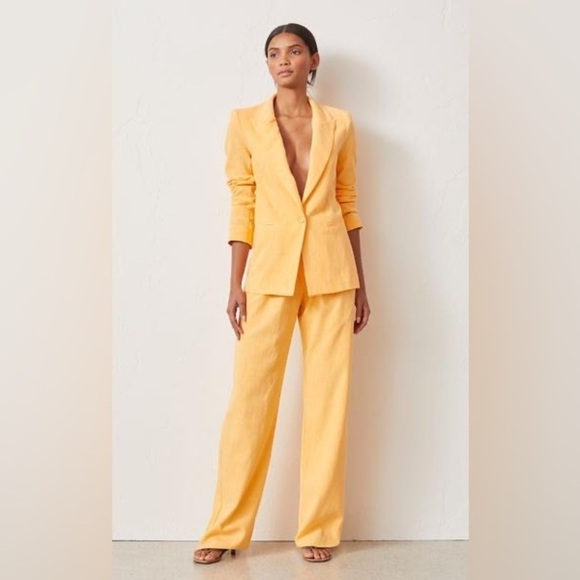 Bec & Bridge Jackets & Blazers - Bec + Bridge Natural Woman Blazer in Orange Melon Ramie Cotton Size 6